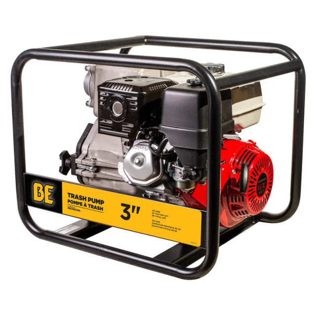 BE Power Equipment TP-3013HM 3" 370 GPM Trash Transfer Pump with Honda GX390 Engine