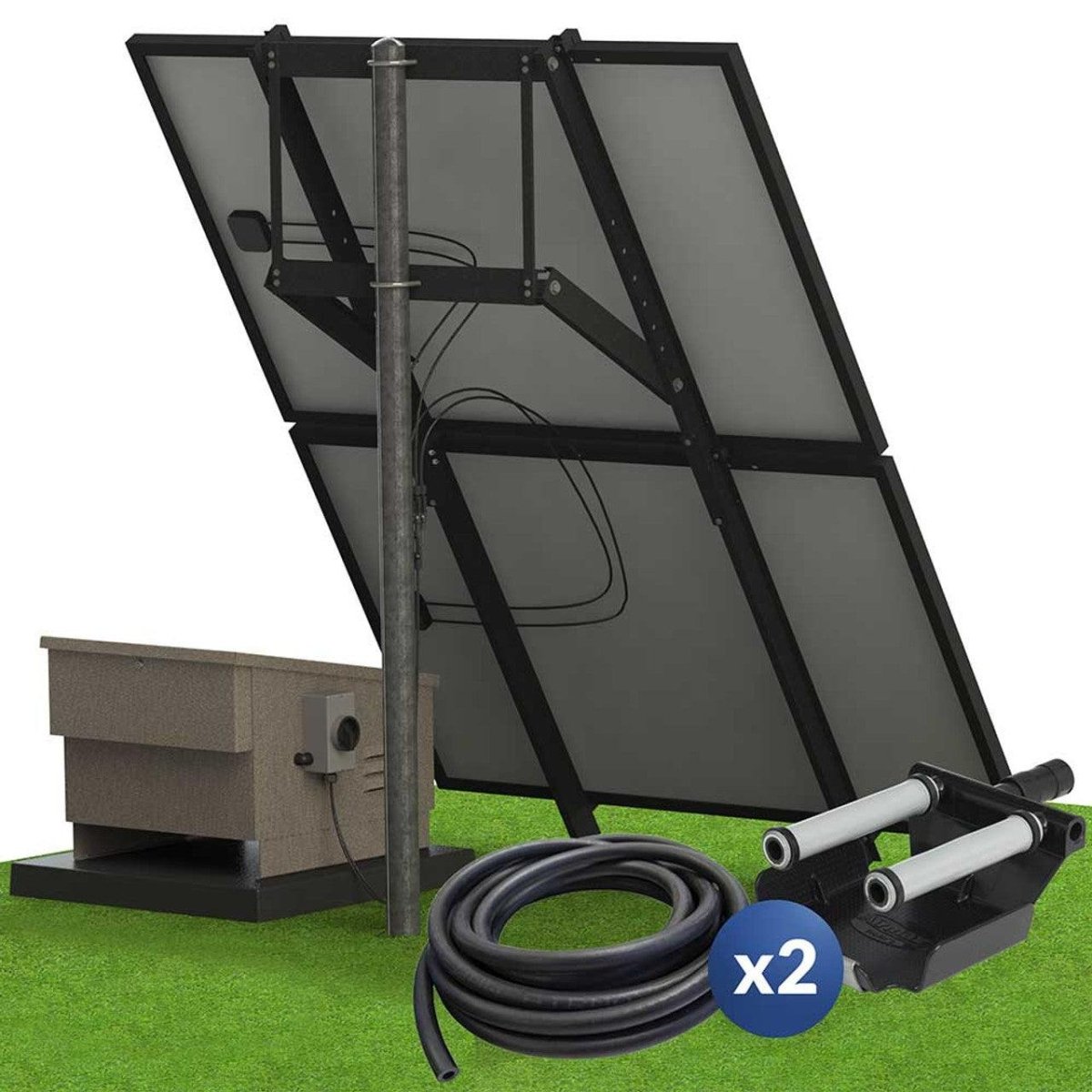 Airmax SolarSeries Battery Backup Pond Aeration System, SS20-BB - Airmax® - American Pond Supplies -Airmax SolarSeries Battery Backup Pond Aeration System, SS20-BB
