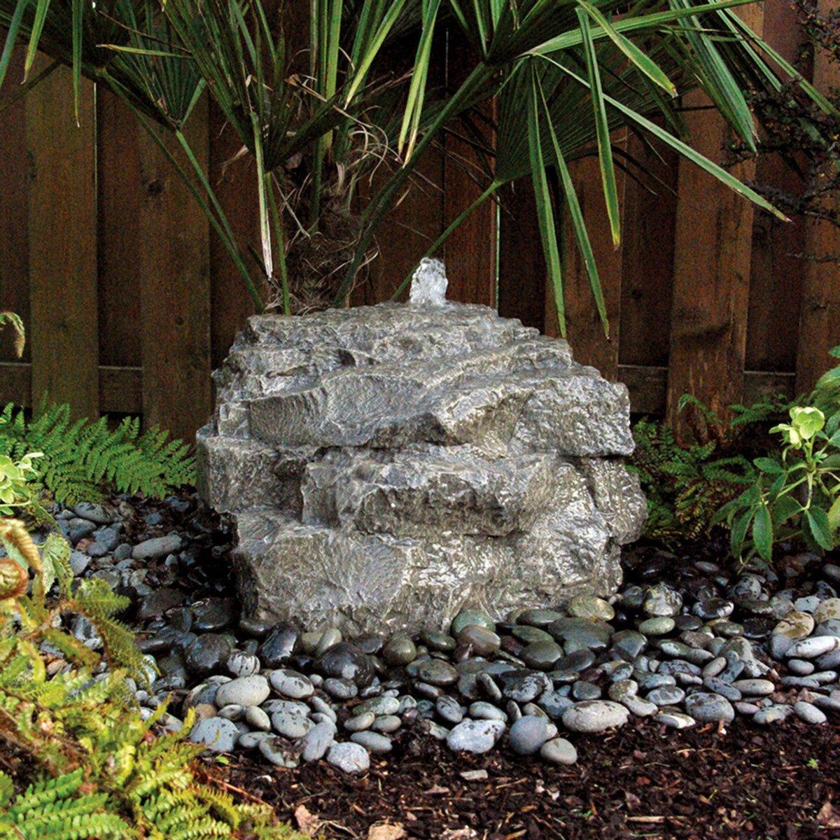 Mini Mountain Spring Stone Garden Fountain - Blue Thumb - American Pond Supplies -