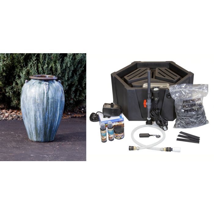Icey Blue Amphora Fountain Kit - FNT2347