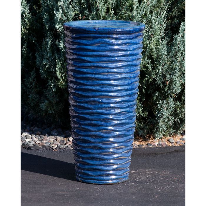 Tropical Blue Waves - Closed Top Single Vase Complete Fountain Kit