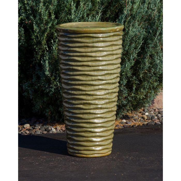 Green Waves - Closed Top Single Vase Complete Fountain Kit