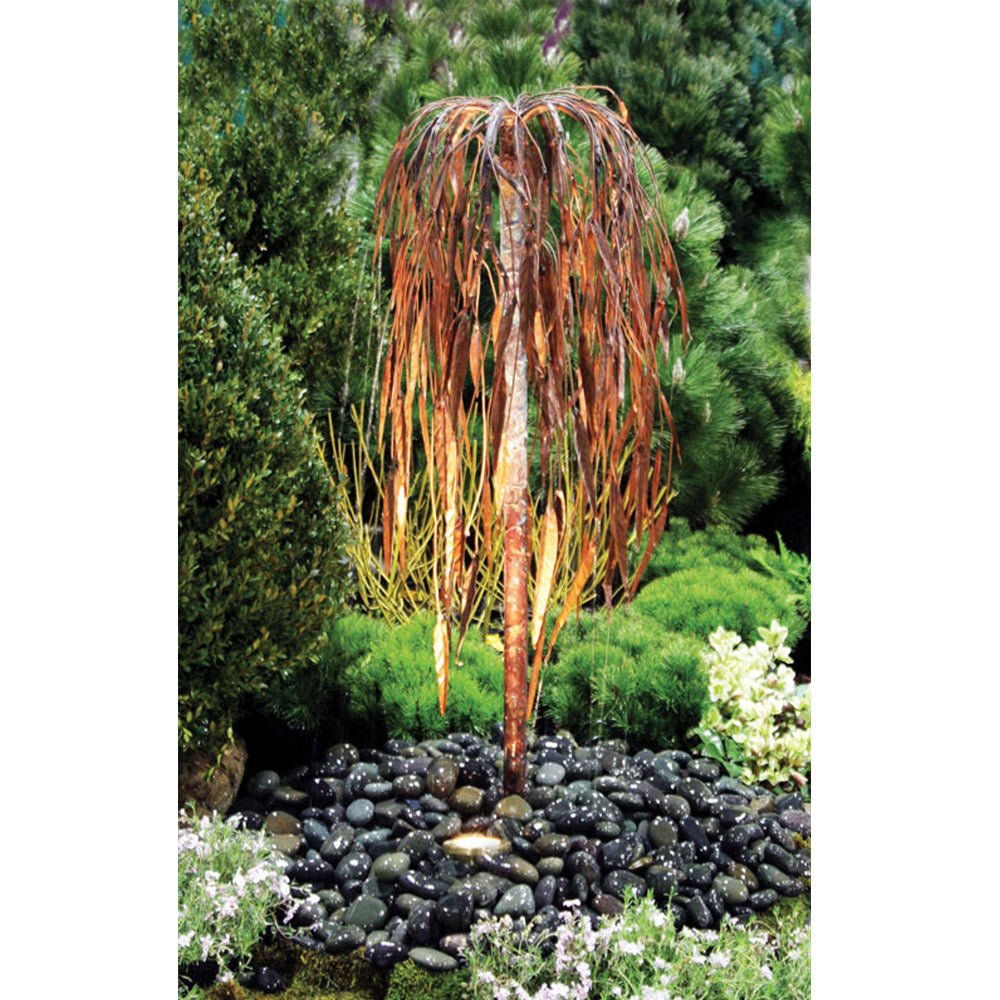 37" Copper Weeping Willow Garden Fountain - Blue Thumb - American Pond Supplies -Landscaping Weeping Willow Copper Garden Fountain Kit