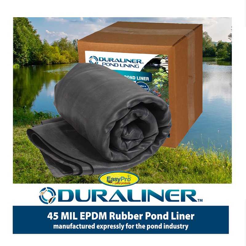 45mil EPDM Large Rubber Pond Liner - EasyPro - American Pond Supplies -45mil EPDM Large Rubber Pond Liner