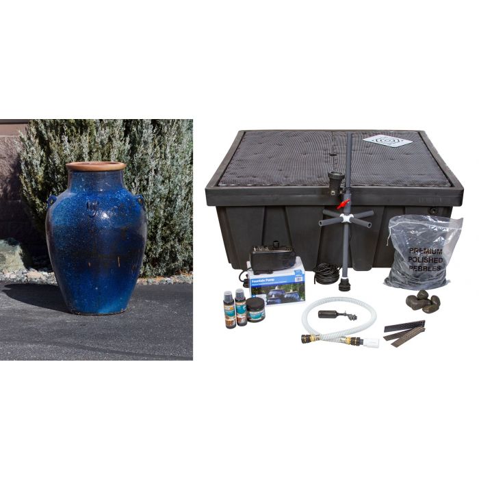 Deep Blue Amphora Fountain Kit - FNT50258
