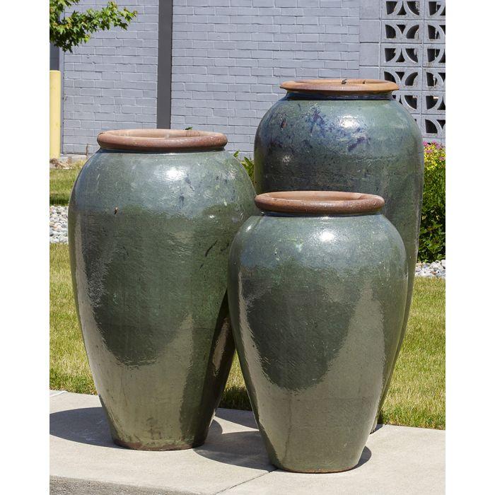 Tuscany Sea Green Triple Vase - FNT50448