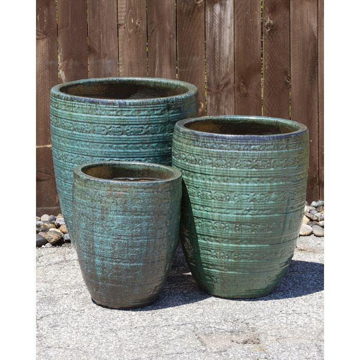 One of a kind Aqua Triple Vase FNT50497 - Complete Fountain Kit