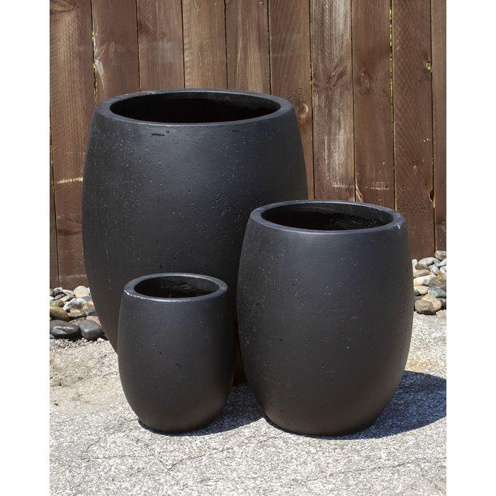 One of a Kind Carbon Scrolls Triple Vase FNT50499 - Complete Fountain Kit