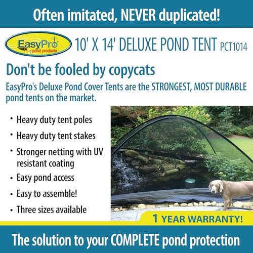 EasyPro Heavy Duty Deluxe Pond and Garden Cover Protective Tent Dome Netting 10 x 14 ft