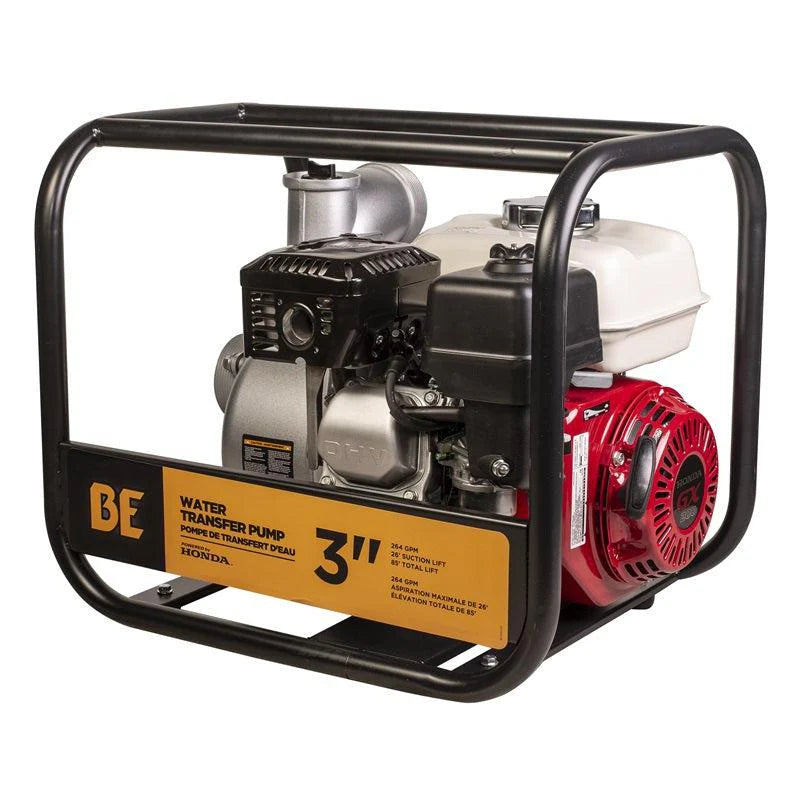 BE 3" 200cc 264GPM C/W Water Transfer Pump with Oil Alert Honda Engine