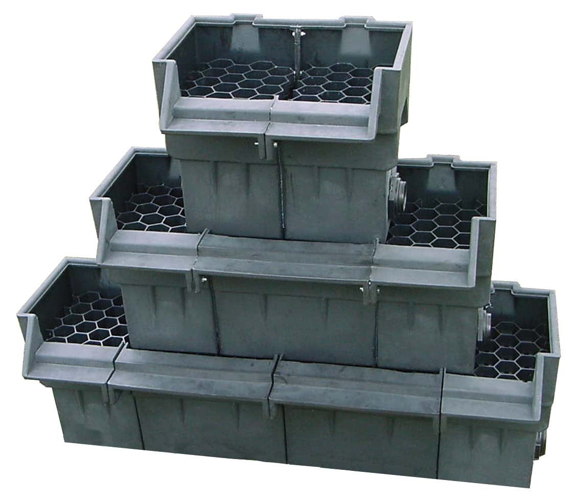EasyPro Pond Products Pro-Series EWS18-18” Straight Waterfall Spillway - Designed to Sit Inside The Liner Eliminating Leaks. Has The Ability to be Connected to Other Spillways to Expand The Spillway