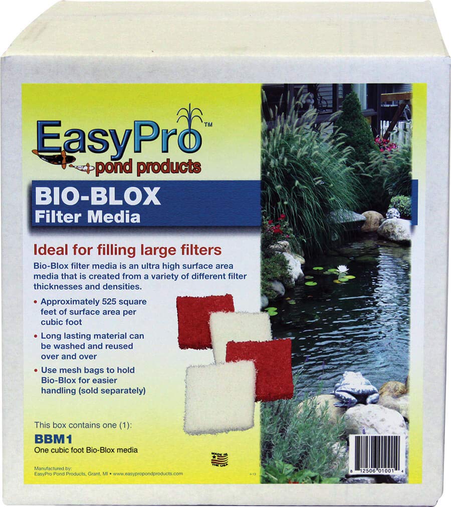 EasyPro BBM1 Bio-Blox Filter Media Polyester Material for Large Volume Filtration | 1 Cubic Foot Box | 500 Square Feet of Surface Area per Cubic Foot
