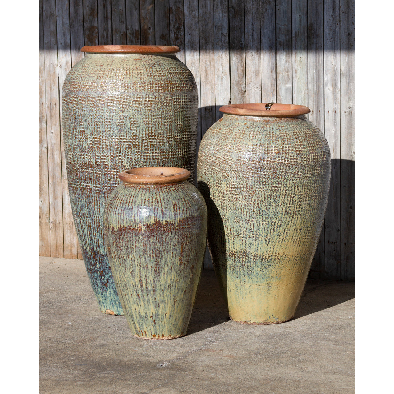 Clay Tuscany Triple Vase Fountain Kit - FNT50432