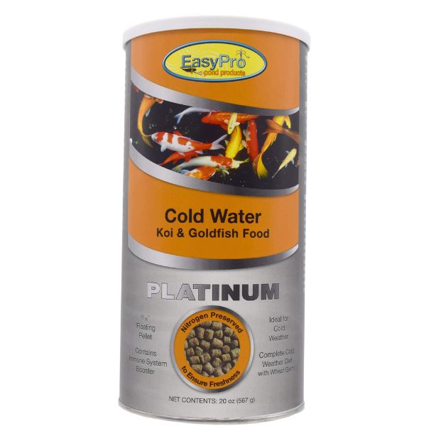 Platinum Koi & Goldfish Food – Cold Weather Food – 20 oz. Canister