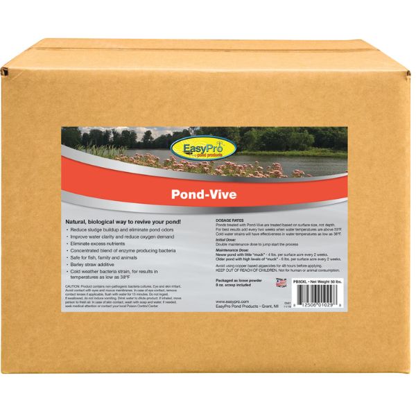 EasyPro Pond-Vive Bacteria – 50lb box – Bulk Loose Powder