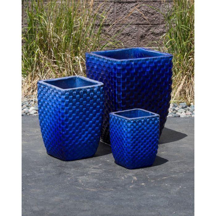 Luna Ink Blue Triple Vase FNT50050 - Complete Fountain Kit