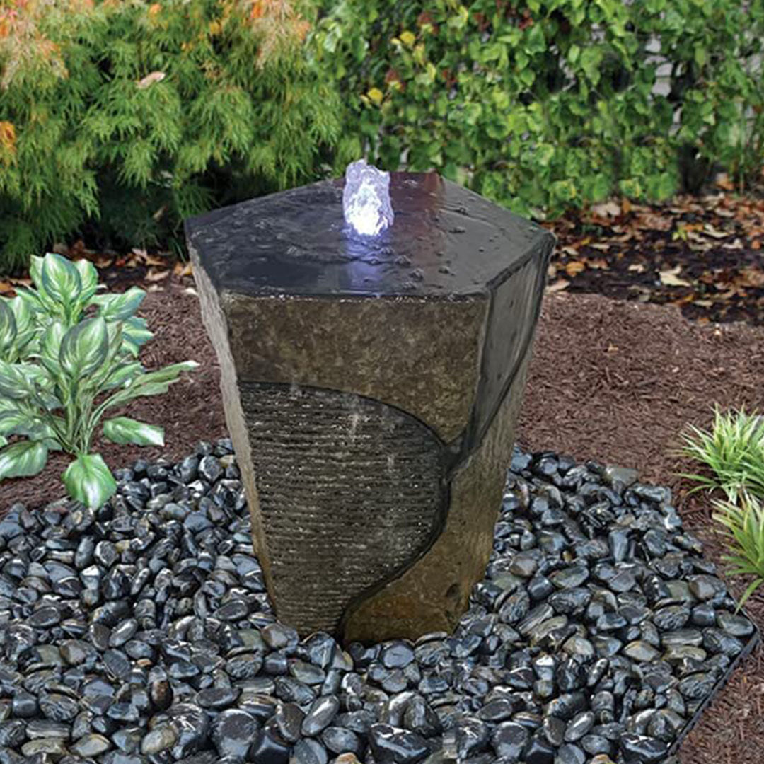 Costola 36" Stone Basalt Fountain - Complete Fountain Kit