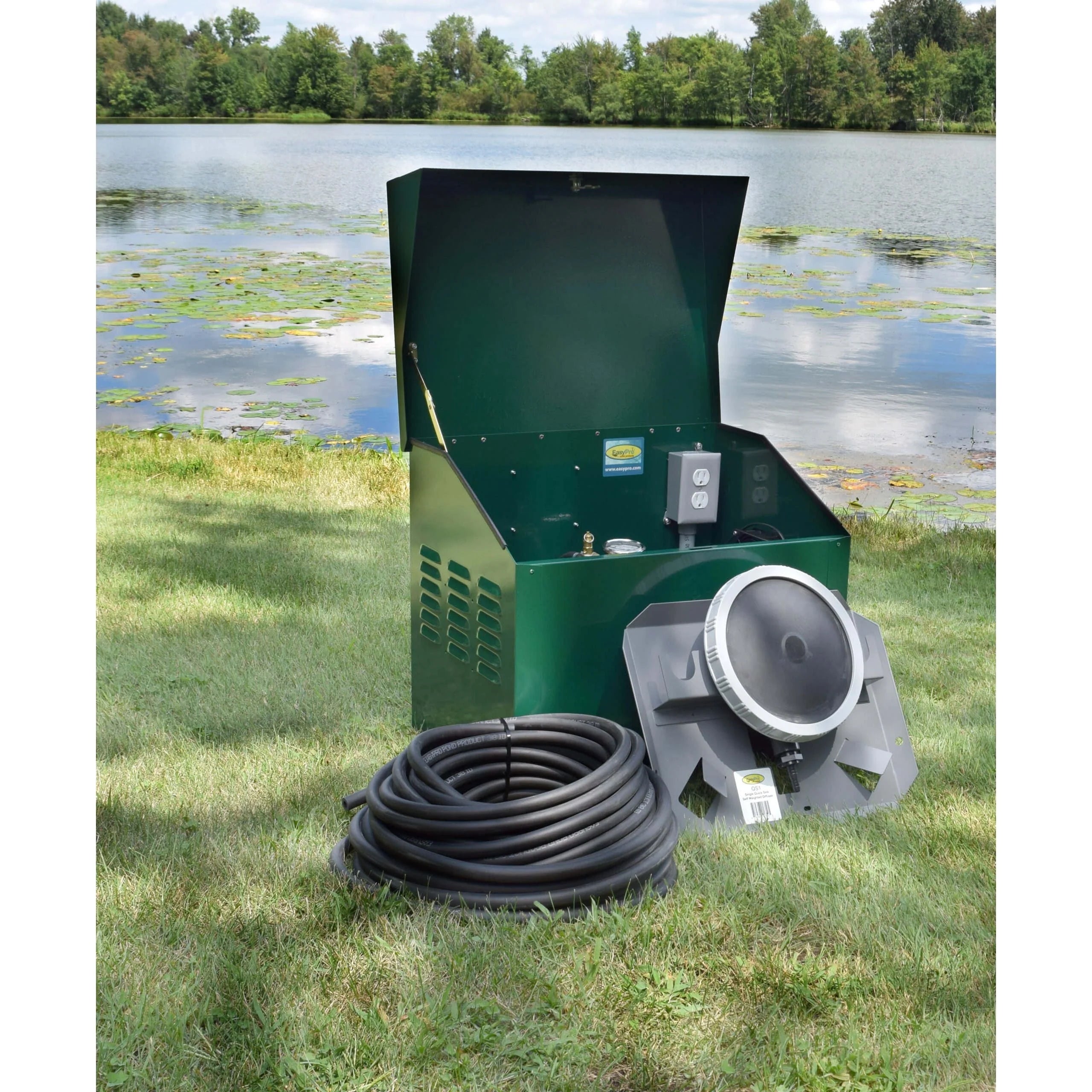 EasyPro 2 Acre Pond Aerator PA34-2D System With Cabinet