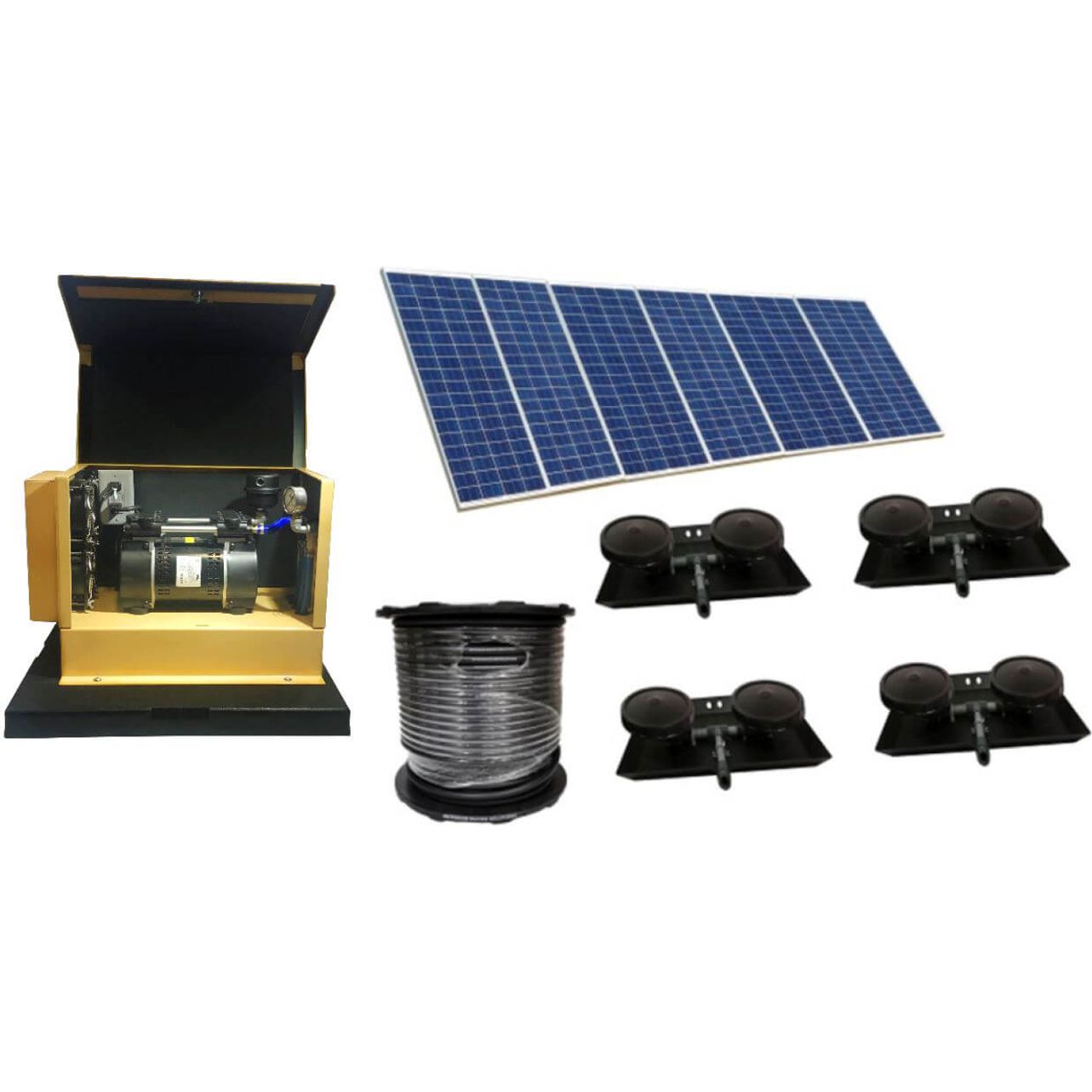 EasyPro SASD34 Deep Water Solar Aeration Complete System – Up to 4 acres - American Pond Supplies Easy Pro Aerator Aerator