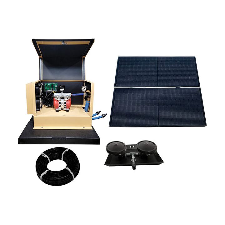 EasyPro TA2W TurboAir™ 24v Direct Drive Solar Aeration System - American Pond Supplies Easy Pro Solar Aerator Solar Aerator