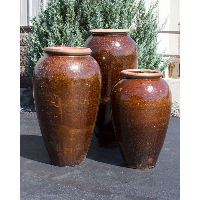 Tuscany Cinnamon Triple Vase FNT50292 - Complete Fountain Kit