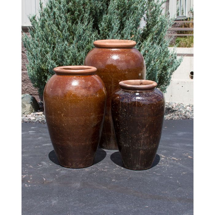 Tuscany Rust Triple Vase FNT50302 - Complete Fountain Kit