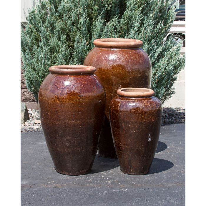 Tuscany Brunette Triple Vase FNT50323 - Complete Fountain Kit