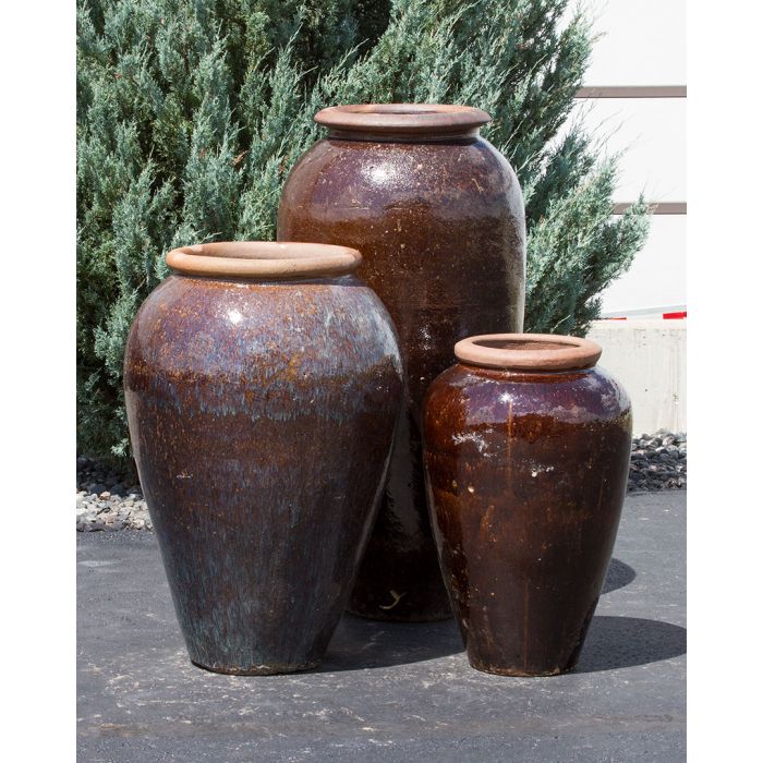 Tuscany Mocha Triple Vase FNT50328 - Complete Fountain Kit