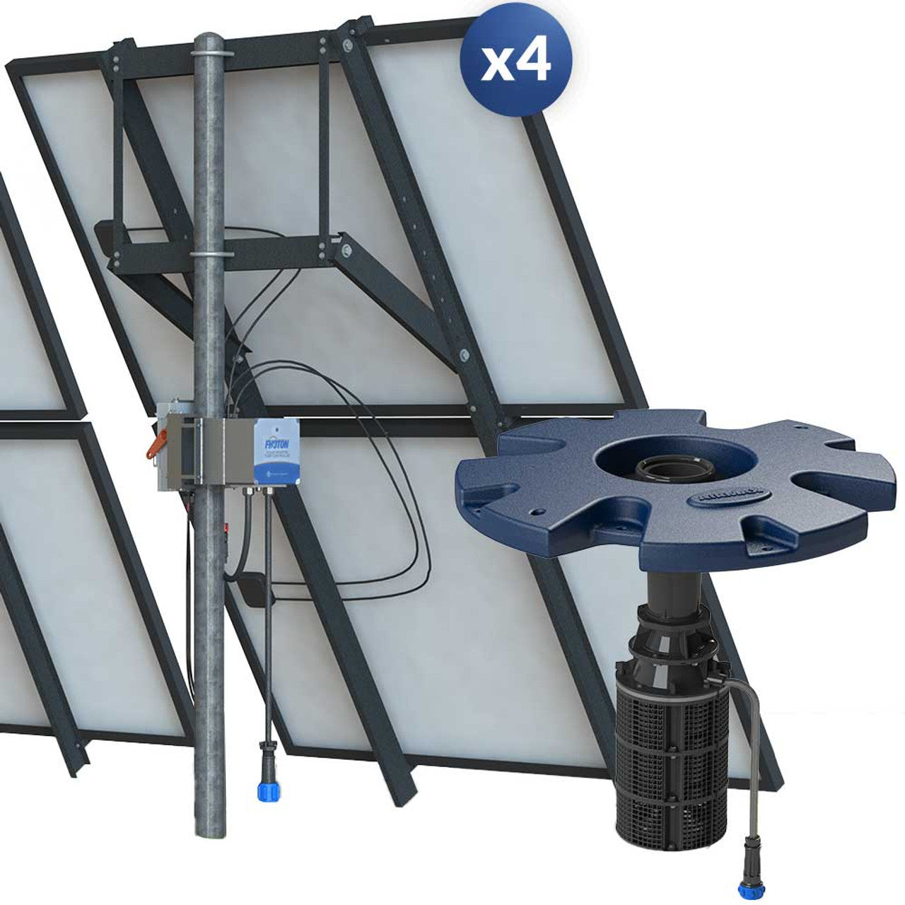 SolarSeries Fountain w/ Solar Panels & Easy Mount Assembly