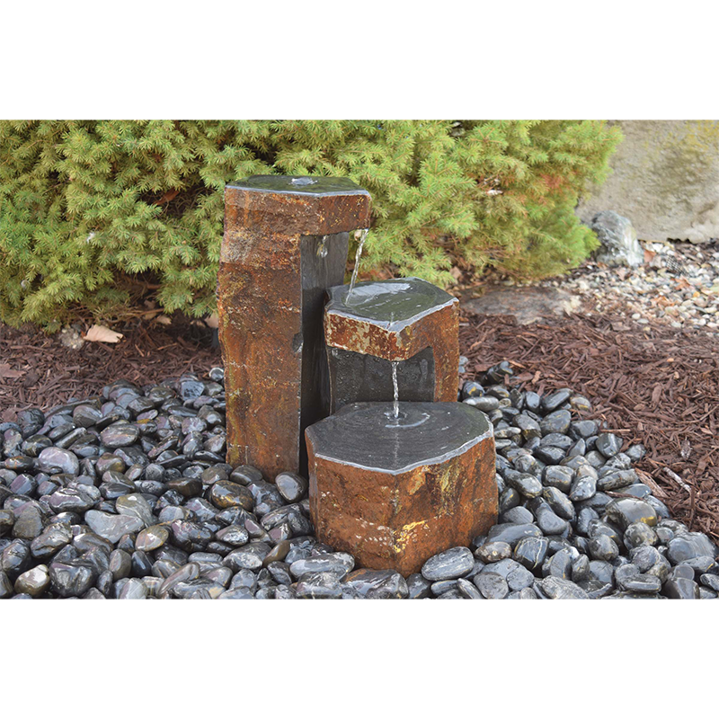 Basalt Stone Keyed Spillway Fountain Kit