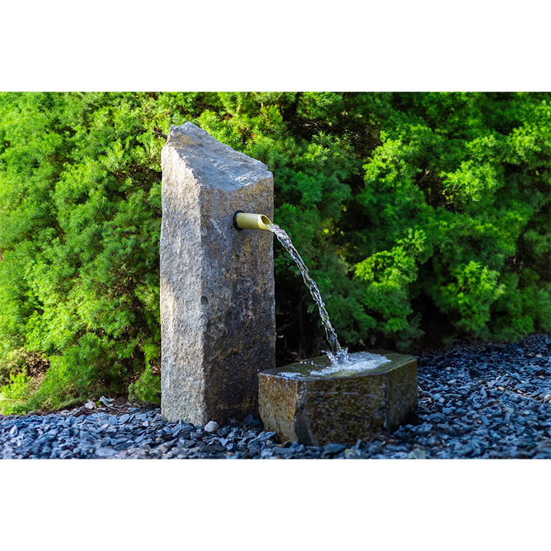 Landscaping Bamboo Pillar Basalt Fountain 39" Complete Kit
