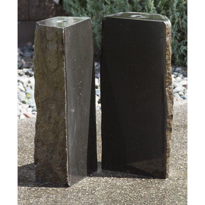 Basalt - 24" Double Split Polished 2 Piece - Complete Fountain Kit - Blue Thumb - American Pond Supplies -Basalt - 24" Double Split Polished 2 Piece - Complete Fountain Kit