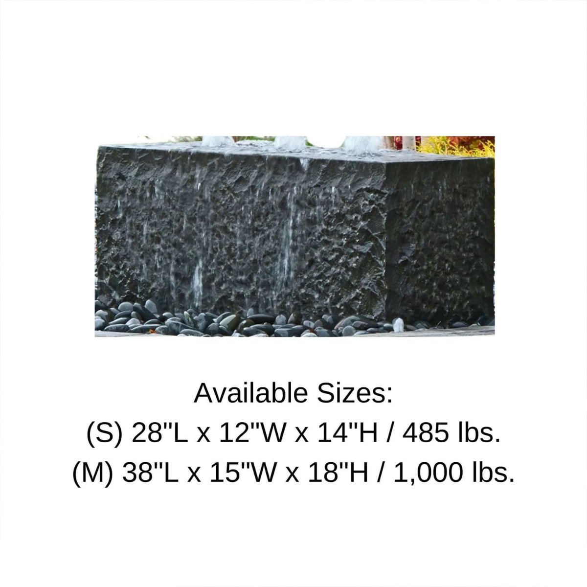 Basalt Block "Yasuyuki" Triple Drilled Fountain - Complete Kit - Blue Thumb - American Pond Supplies -Basalt Block "Yasuyuki" Triple Drilled Fountain - Complete Kit