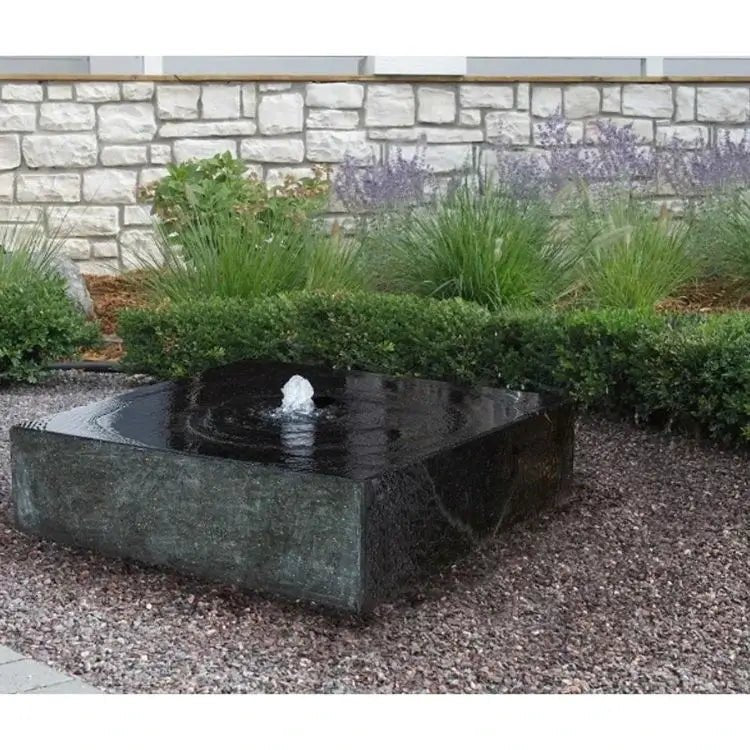 Basalt "Yoshida" Complete Fountain Kit - Fountain & Pooling Block - Blue Thumb - American Pond Supplies -Yoshida Basalt Fountain Kit - Fountain & Pooling Block