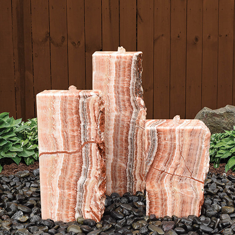 Real Stone Cortez Basalt Fountain Column Kit