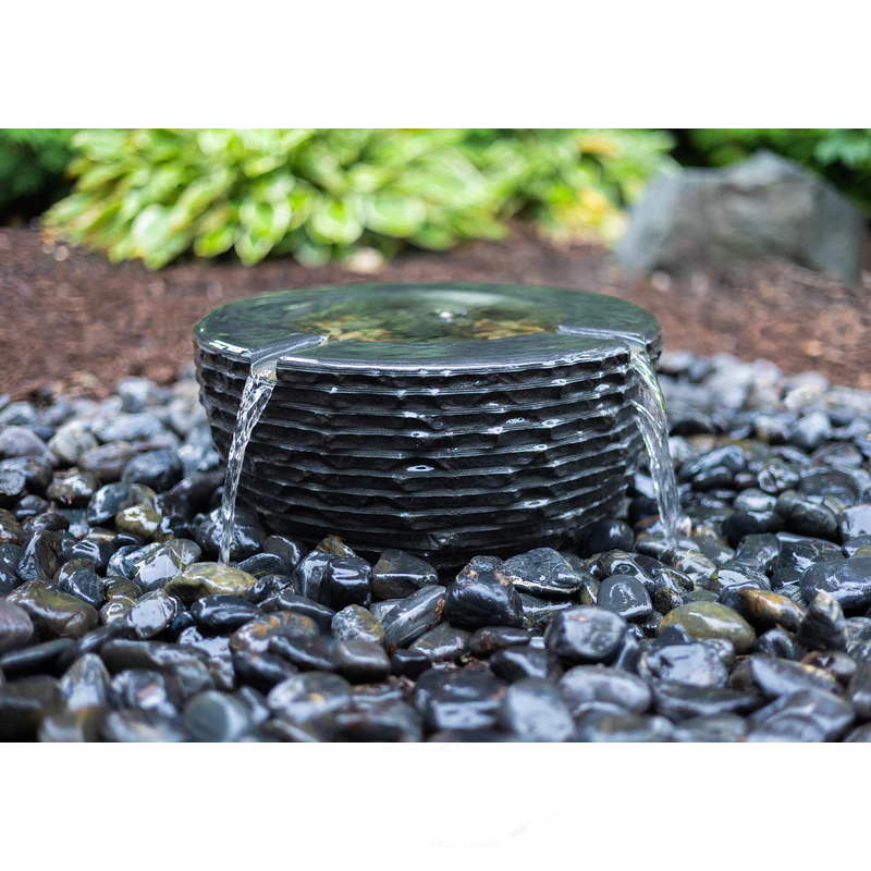 Infinity Bowl Fountain Basalt Kit - 16" Diameter - American Pond Supplies Easy Pro