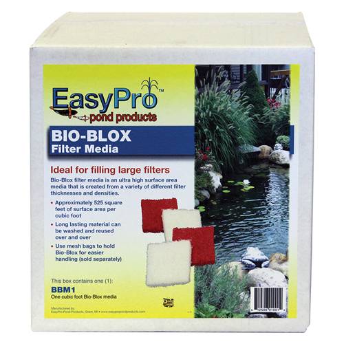 EasyPro Bio-Blox Filter Media | Polyester Material for Large Volume Filtration | 1/3 Cubic Foot with Media Bag