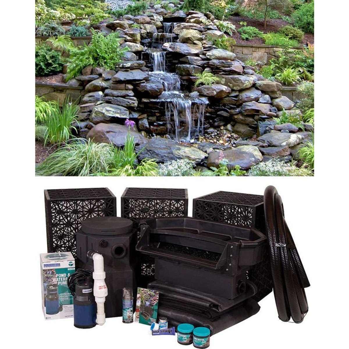 Blue Thumb Elite X-Large 40" Cascading Falls Kit - Blue Thumb - American Pond Supplies -Blue Thumb Elite X-Large 40" Cascading Falls Kit