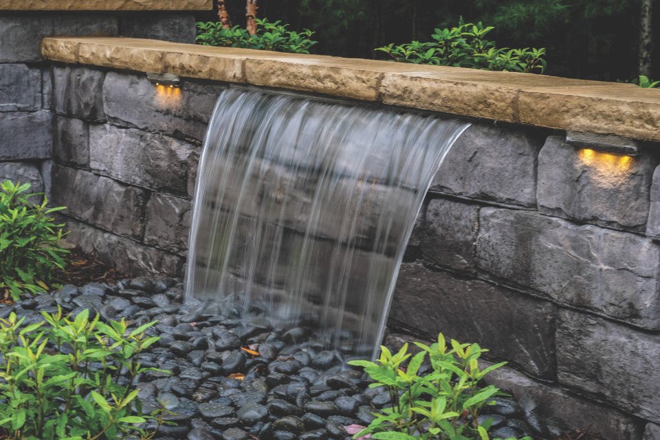 Small Retaining Wall 16" Formal Falls Complete Kit- No Light - Blue Thumb - American Pond Supplies -Small Retaining Wall 16" Formal Falls Complete Kit- No Light