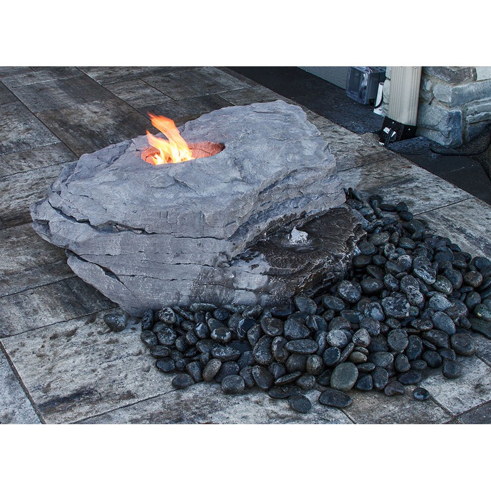 Boulder Outdoor Fire Stone Fountain - Blue Thumb - American Pond Supplies -Boulder Outdoor Fire Stone Fountain | Best Prices Online