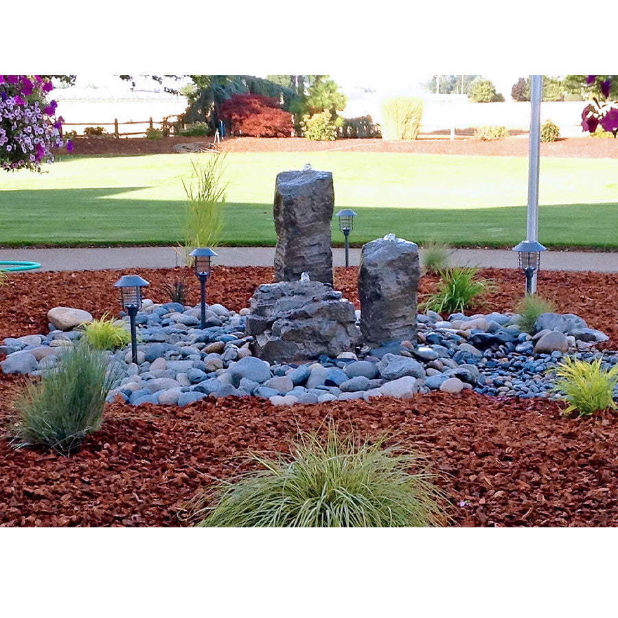 Cascade Mini-Mountain Spring Triple Stone Outdoor Fountain