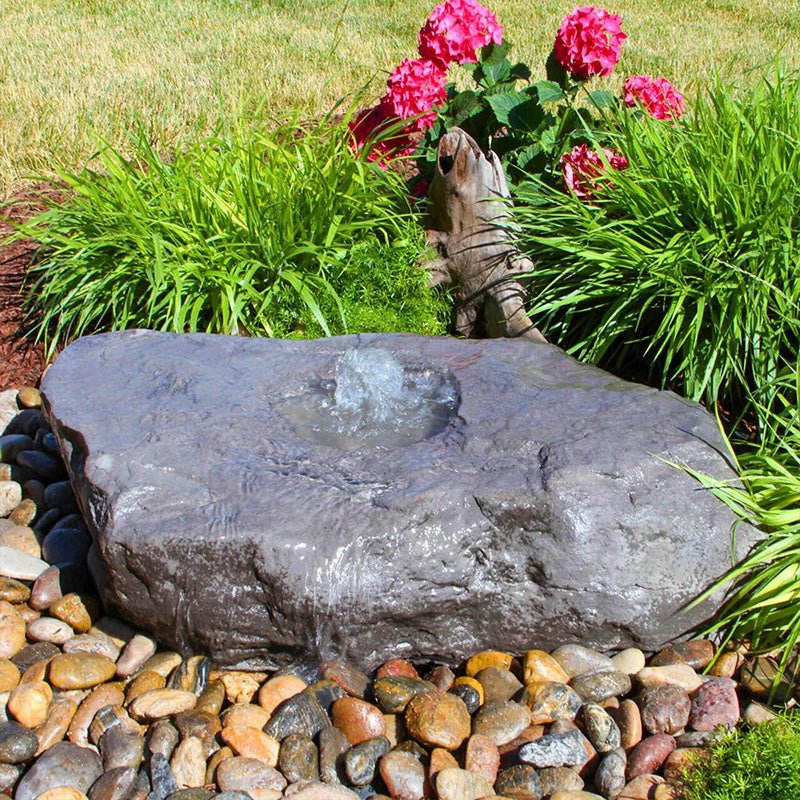 Commercial Stone Fountain with Large Bird Bath Design - Blue Thumb - American Pond Supplies -Commercial Stone Fountain with Large Bird Bath Design