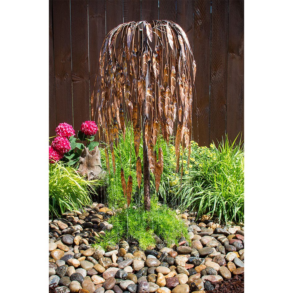 Copper Weeping Willow Tree Fountain Kit - Blue Thumb - American Pond Supplies -Copper Weeping Willow Tree Fountain Kit