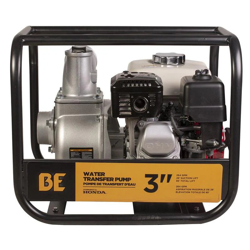 BE 3" 200cc 264GPM C/W Water Transfer Pump with Oil Alert Honda Engine