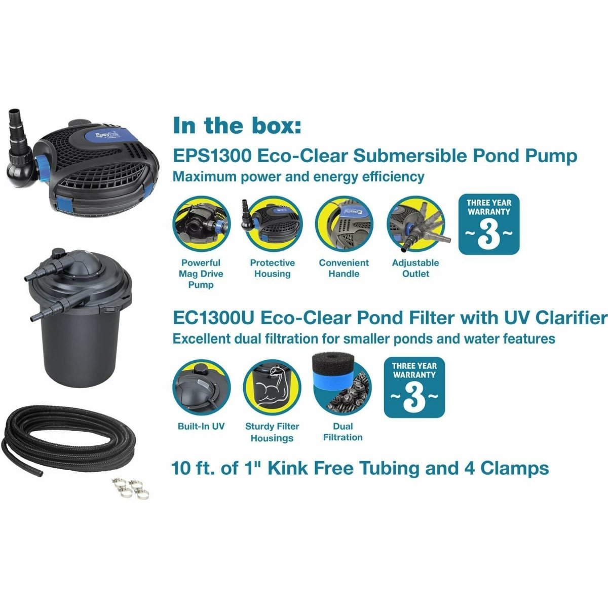 EasyPro: Eco-Clear Pond Filtration System for Ponds Up to 3900 Gallons - EasyPro - American Pond Supplies -EasyPro: Eco-Clear Pond Filtration System for Ponds Up to 3900 Gallons