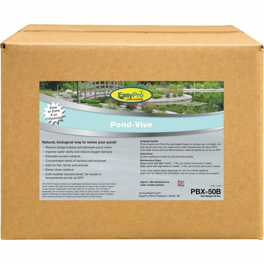 EasyPro: Pond-Vive Bacteria - 50lb box - 100ct. 8oz Water Soluble Packs - EasyPro - American Pond Supplies -EasyPro: Pond-Vive Bacteria - 50lb box - 100ct. 8oz Water Soluble Packs