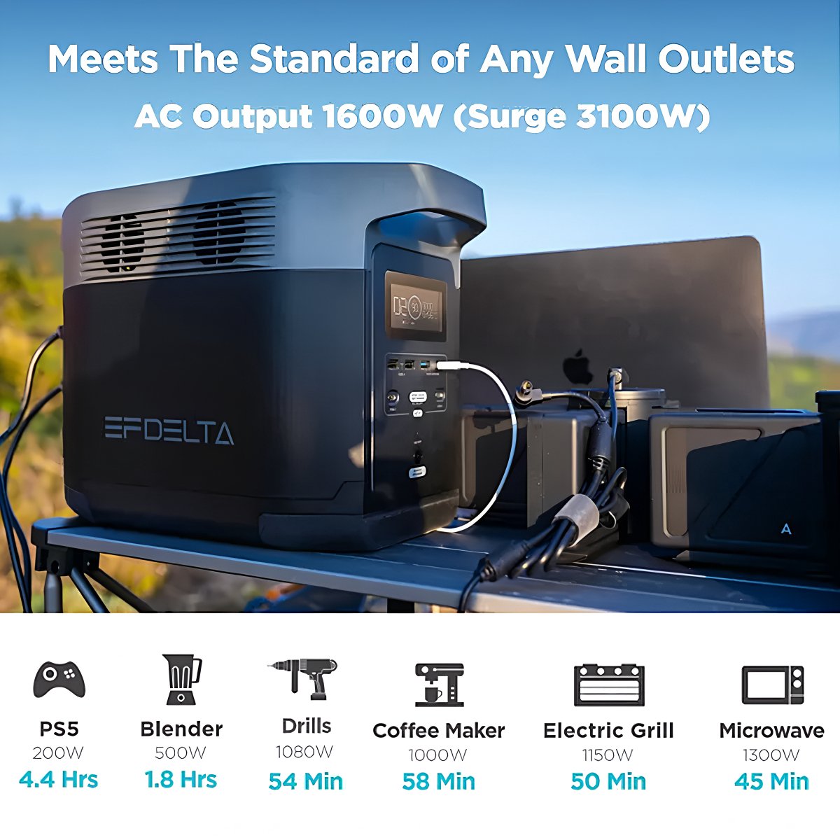 EcoFlow DELTA 1000 Portable Power Station - EFDELTA1000 - AM - EcoFlow