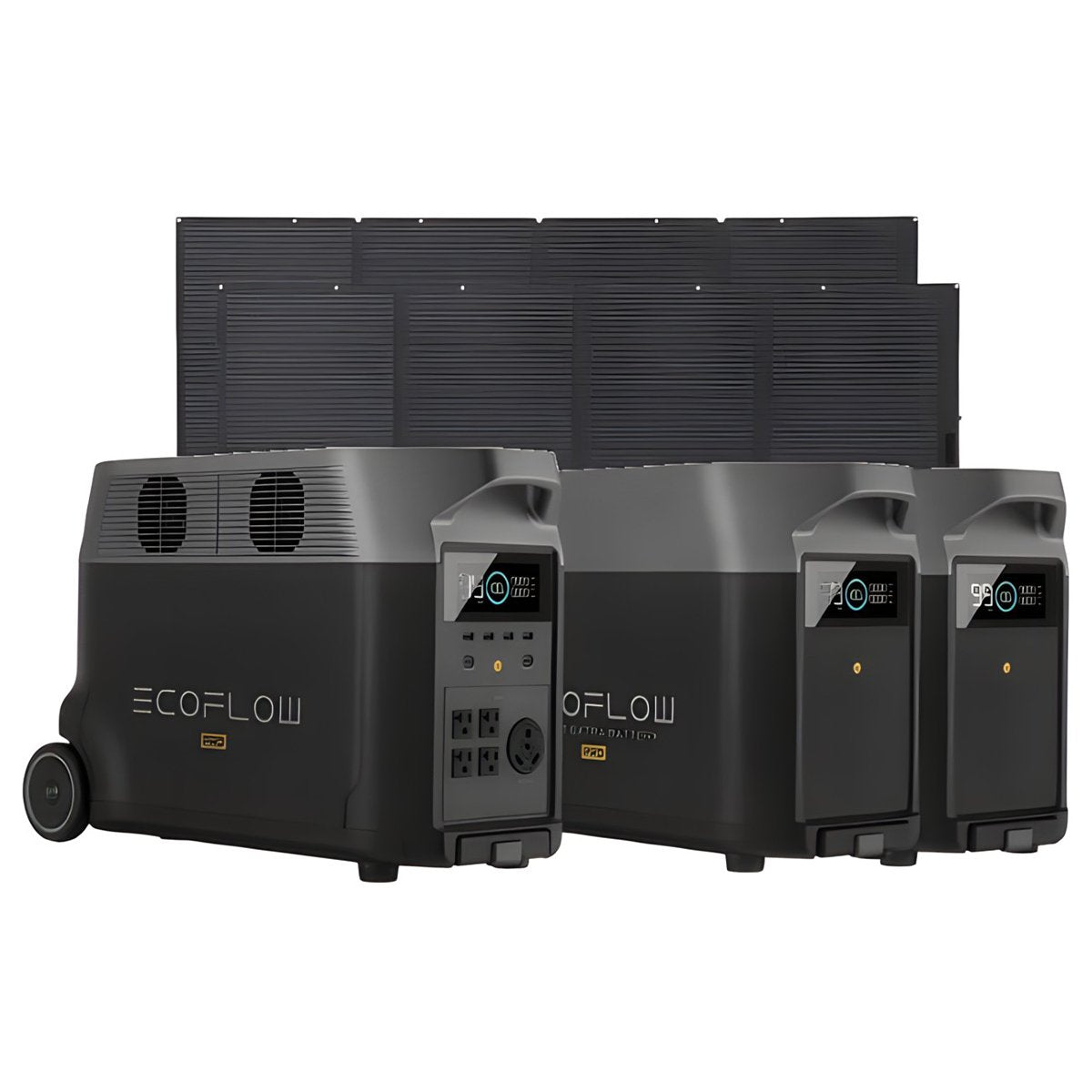 EcoFlow DELTA Pro Solar Generator with 2 Extra Batteries + 2 x 400w Solar Panels - DELTAPro - DELTAProEB2 - 400W2 - US - EcoFlow