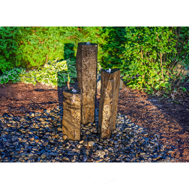 Tranquil Décor Real Basalt Three Pack Complete Kit- 14", 20", 27" - American Pond Supplies Easy Pro Basalt Fountains Basalt Fountains