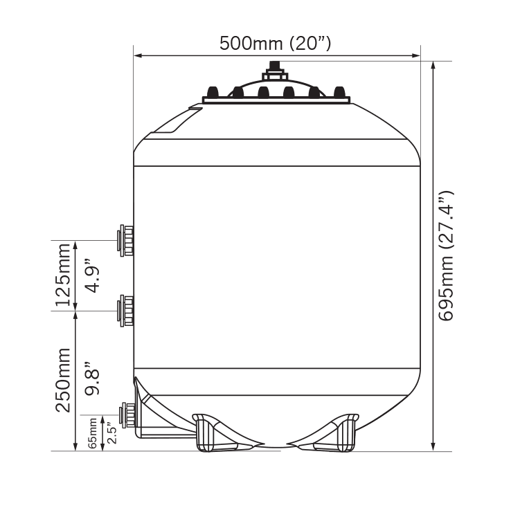 Evolution Aqua K+ Advanced Pressure Filters - PFKE40015M25US - Evolution Aqua